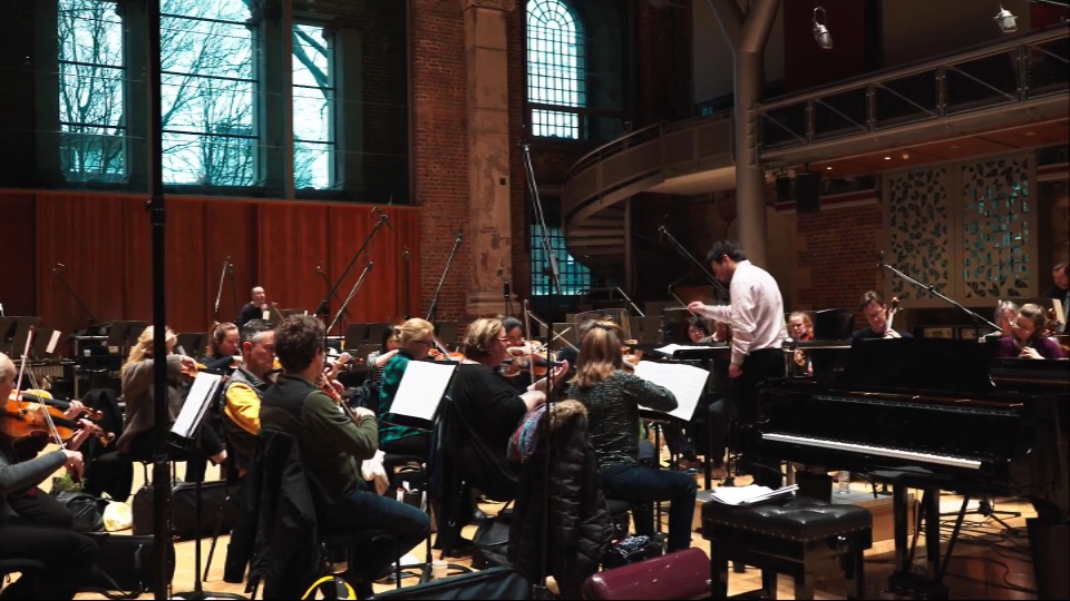 Conducting the LSO at St Luke's London.